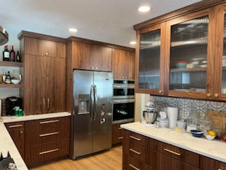 Custom Walnut Frameless Kitchen