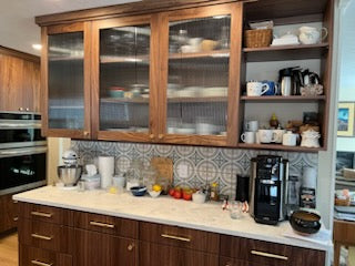 Custom Walnut Frameless Kitchen