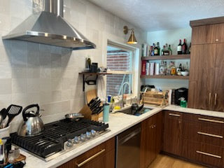 Custom Walnut Frameless Kitchen